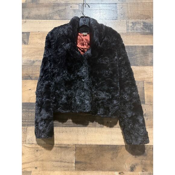 Ice Revolution Black Faux Fur Cropped Jacket – Women’s Size Small - Picture 6 of 7